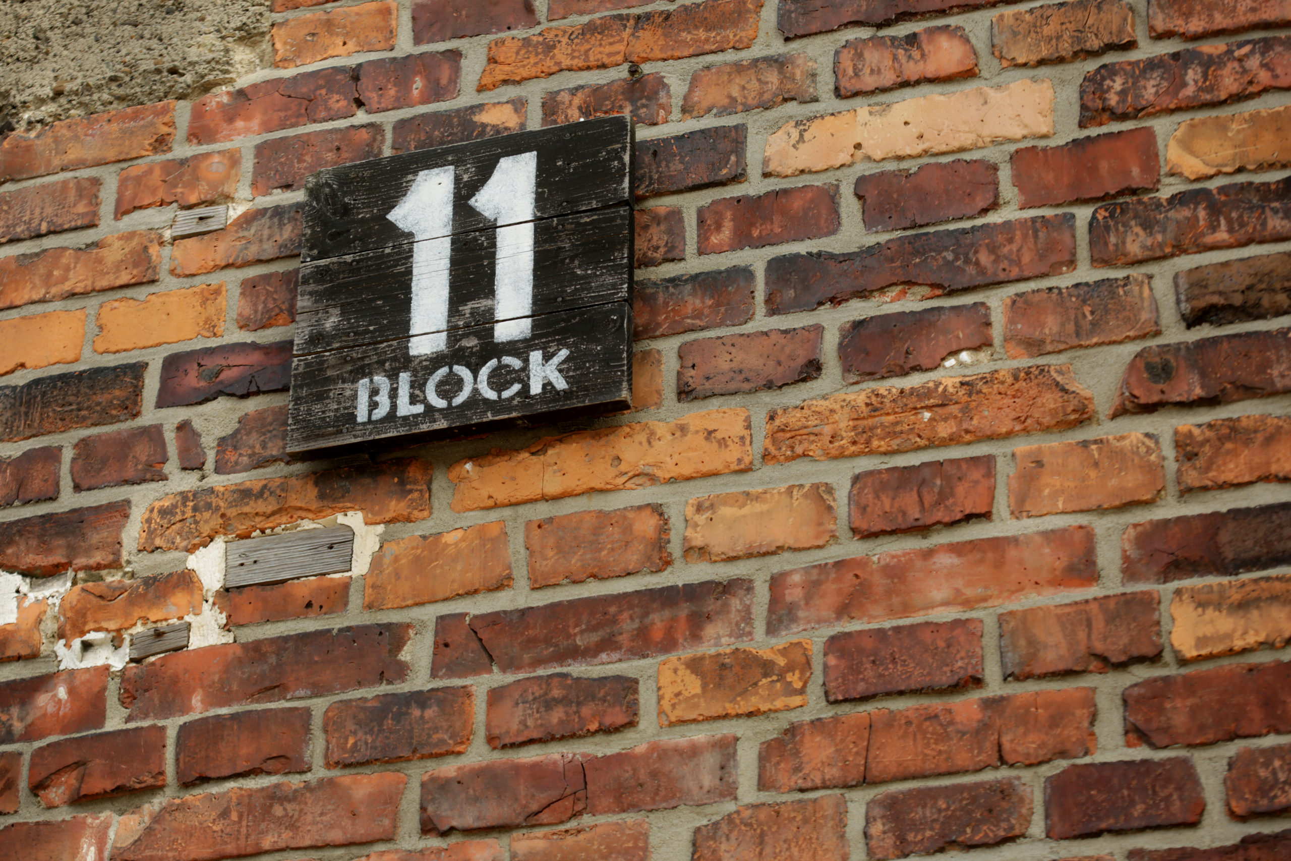 Sign of Block 11; photo taken by Jaroslaw Praszkiewicz.